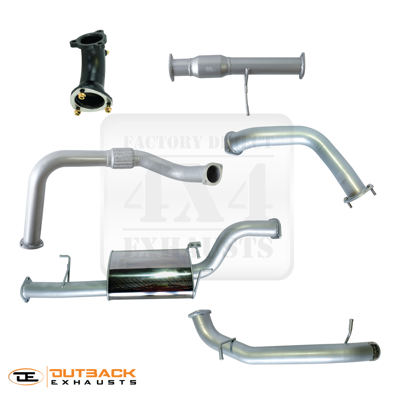 3'' OUTBACK EXHAUST SYSTEM to suit MITSUBISHI PAJERO NX / NW WAGON 3.2L 4M41 2011 - 09/2016 (TURBO BACK)