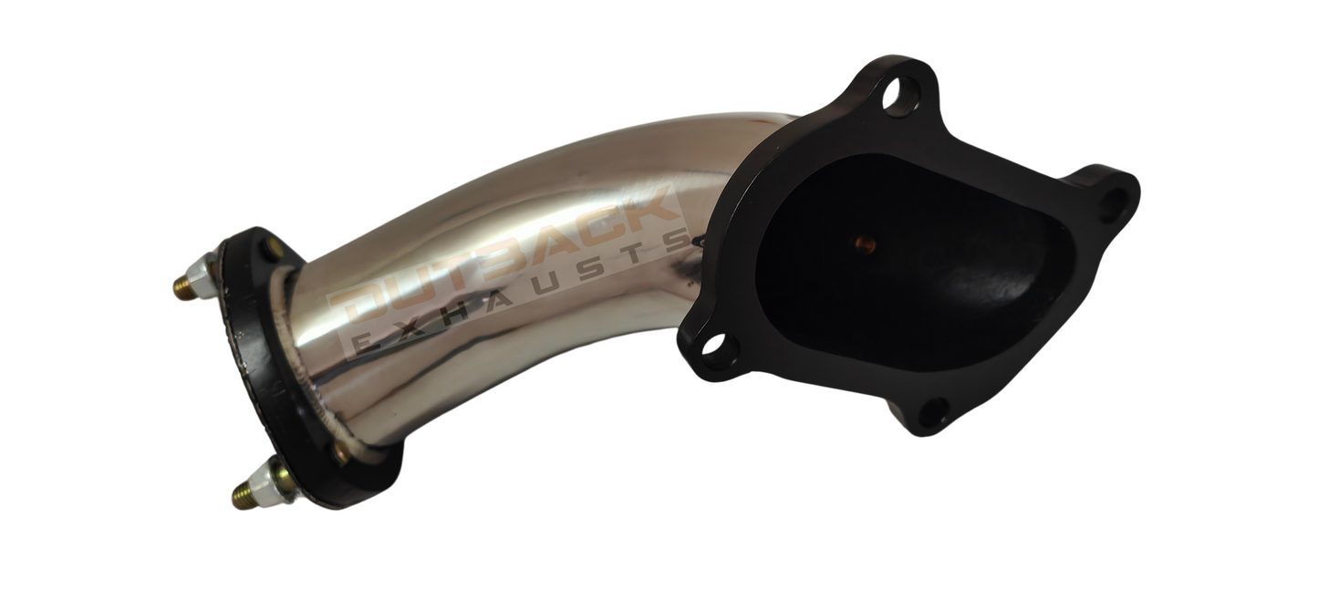 OUTBACK EXHAUST SYSTEM DUMP PIPE to suit TOYOTA Landcruiser - 75 SERIES UTE, TROOP CARRIER 4.0L 2H - FACTORY TURBO UPGRADE (CT26) 1984 - 89