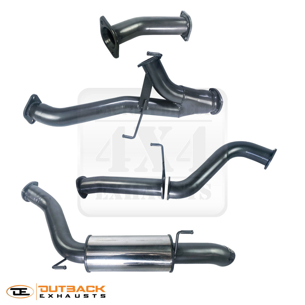 ULTIMO - 3- 3.5'' OUTBACK EXHAUST SYSTEM to suit TOYOTA Landcruiser - 200 SERIES WAGON DIESEL VDJ200 4.5L V8 TWIN TURBO DIESEL 10/2015 ON (DPF BACK)