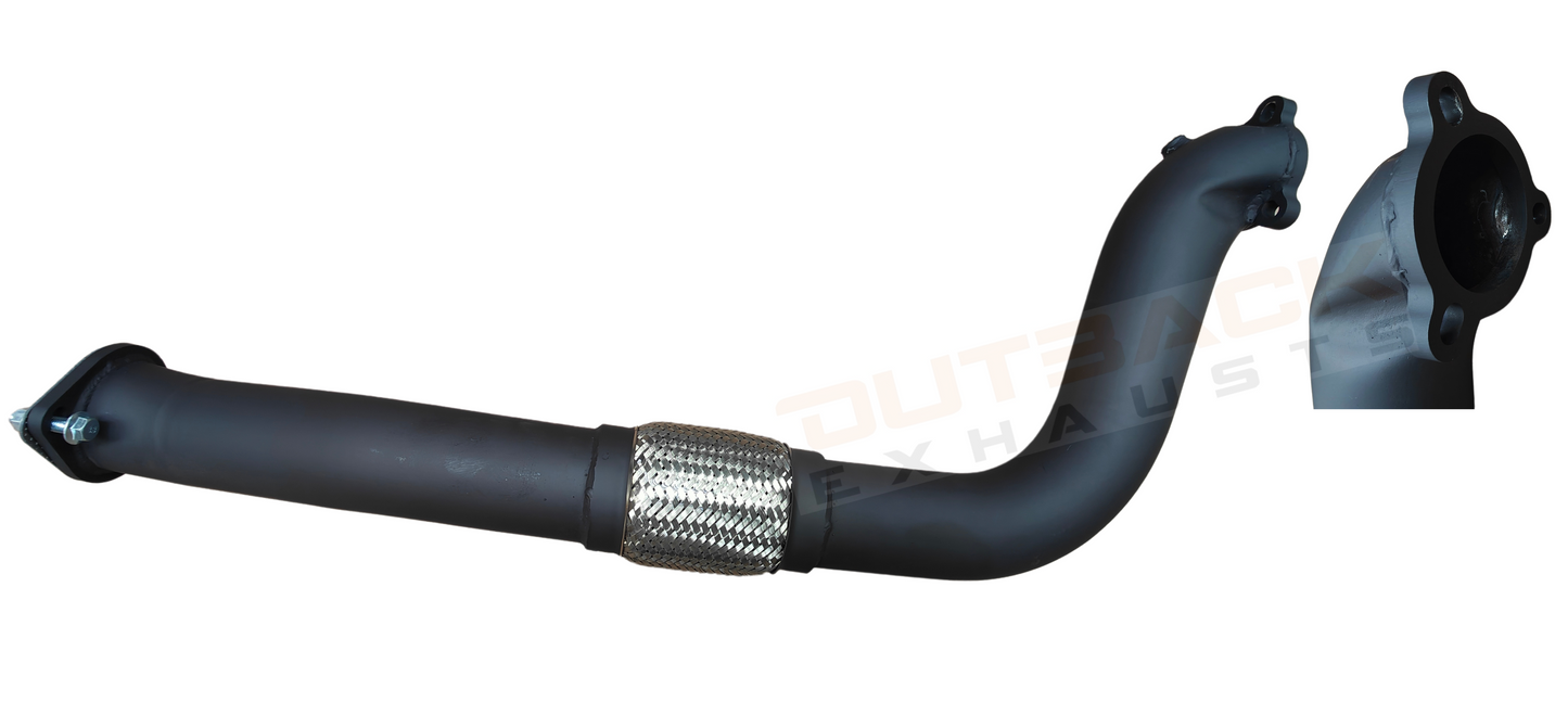 OUTBACK EXHAUST SYSTEM DUMP PIPE to suit TOYOTA Landcruiser - 60 SERIES WAGON 4L 12H-T, DTS TURBO UPGRADE 1980 - 1990