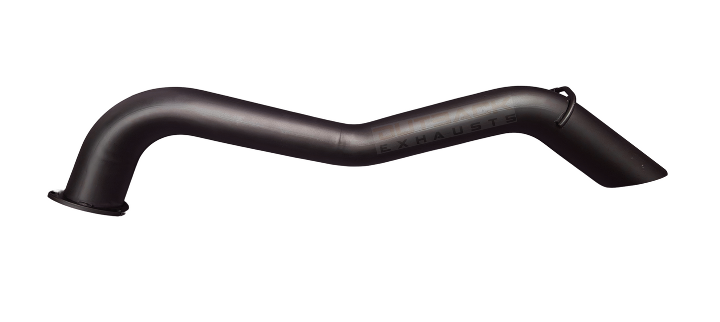 Image of a 3.5 inch Outback Exhausts DPF back system designed for a Ford Ranger 3.2L 5CYL Diesel engine. The system features mandrel bent 409 Stainless Steel pipes and muffler displayed against a transparent background with Outback Exhausts logo positioned in the bottom left corner. SKU OE6604-S35