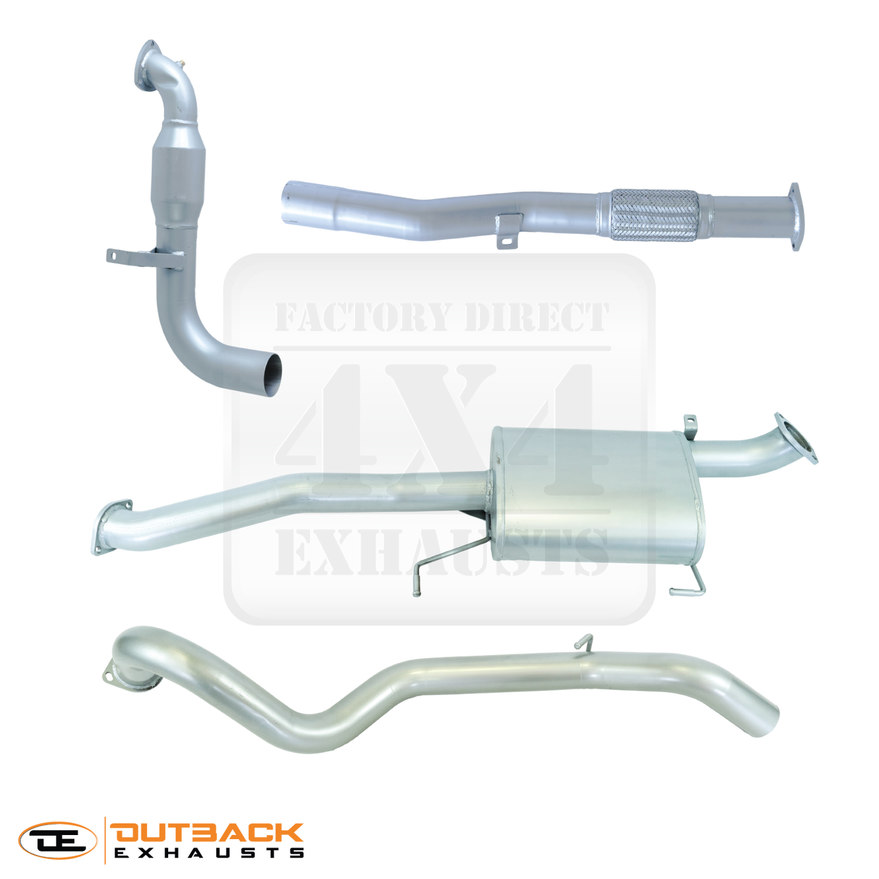 3'' OUTBACK EXHAUST SYSTEM to suit NISSAN PATROL UTE GU / Y61 COIL SPRING REAR 3.0L ZD30 2008- 2016 (TURBO BACK)