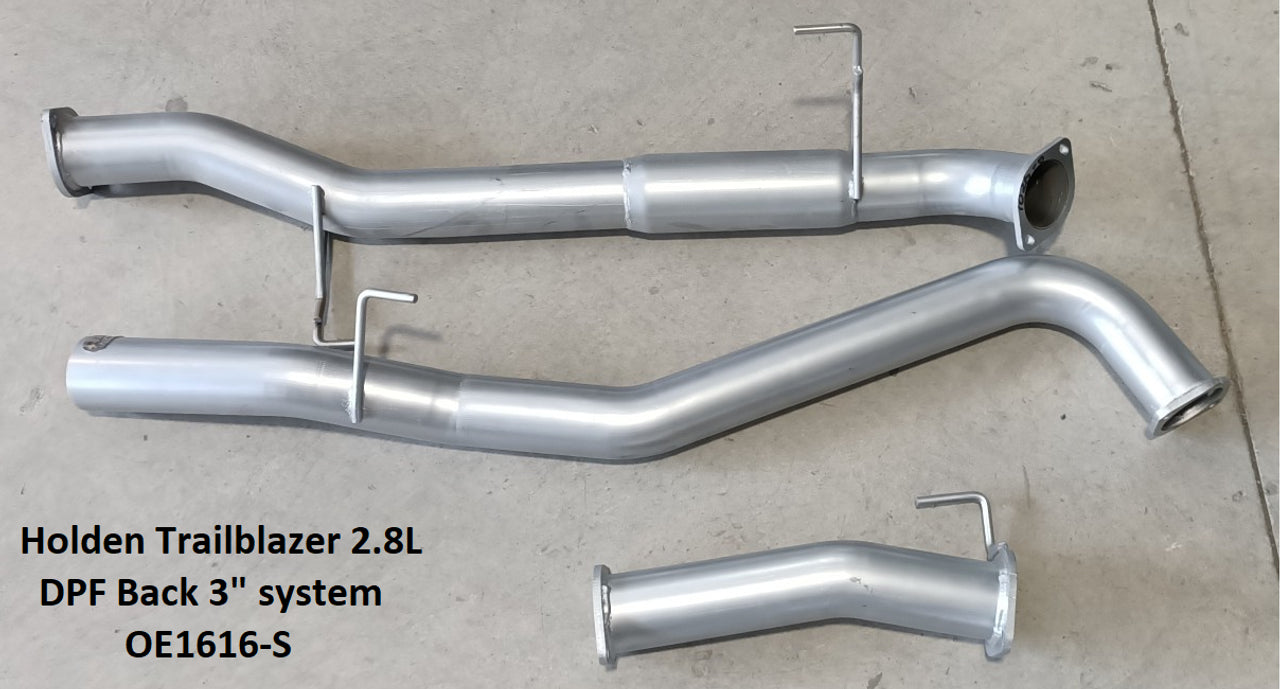 3'' OUTBACK EXHAUST SYSTEM to suit HOLDEN TRAILBLAZER 2.8L LWN DURAMAX 2017 - 2020 (DPF BACK)