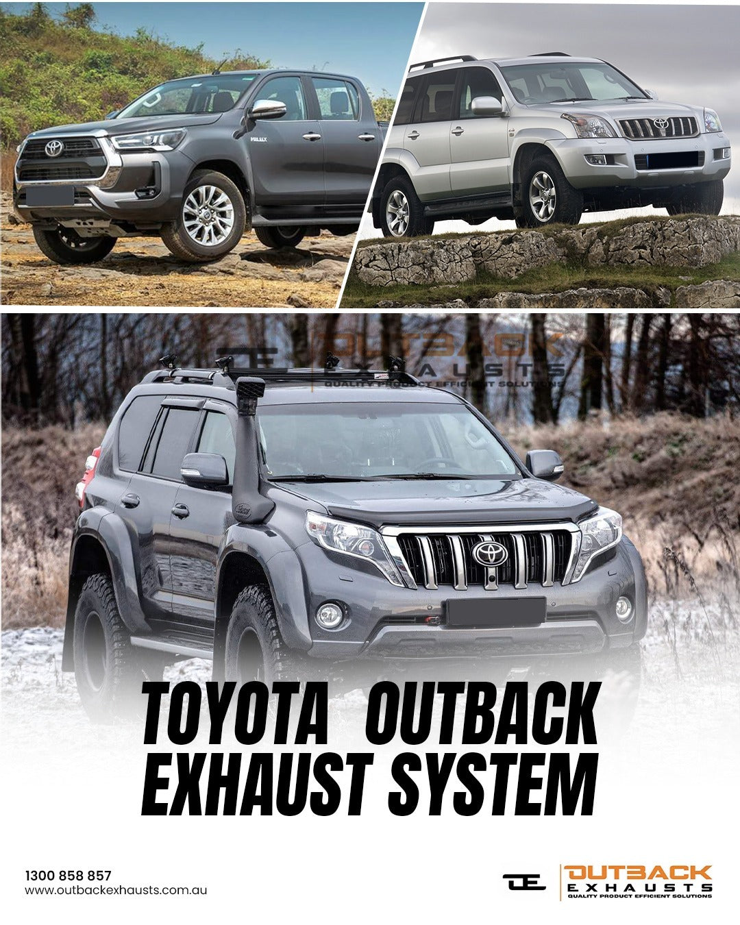Toyota Prado 150 Exhaust Systems | 3.0L & 2.8L Turbo Diesel | Outback Exhausts