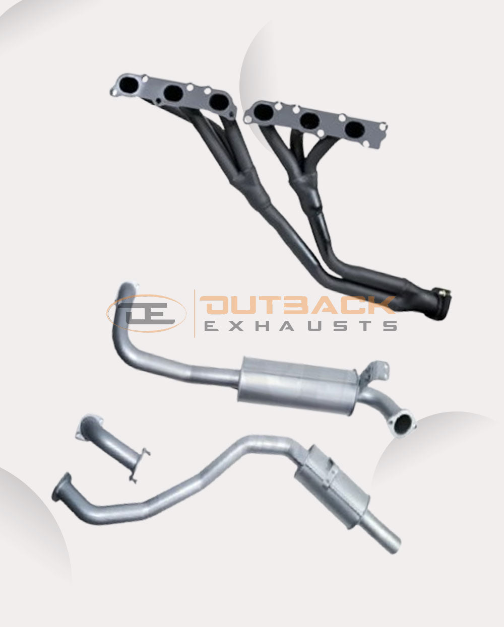 2.5” Outback Exhaust system to suit TOYOTA 105 Series (WITH EXTRACTORS)