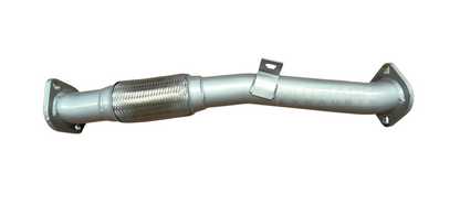 Images of a 2.5" Outback Exhausts cat back system designed for a GU Y61 Nissan Patrol Wagon 4.5L Petrol engine The system features mandrel bent 409 Stainless Steel pipes and muffler displayed against a transparent background. Outback Exhausts logo is positioned in the bottom left corner. SKU OE5412-S