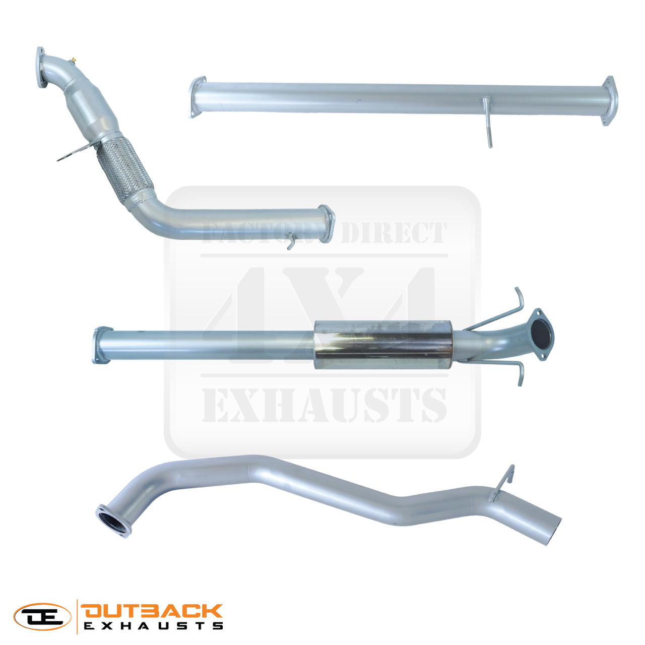 3” Outback Exhaust system to suit MAZDA BT 50 AND FORD RANGER (TURBO BACK)