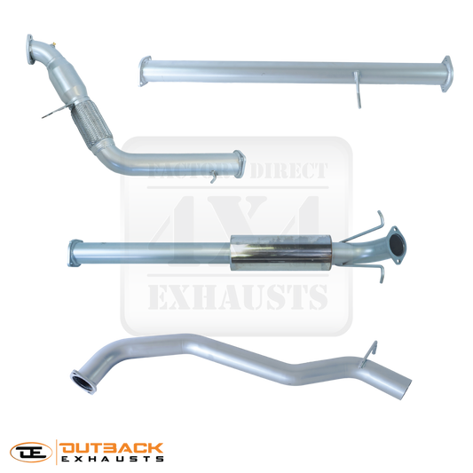 3” Outback Exhaust system to suit MAZDA BT 50 AND FORD RANGER (TURBO BACK)