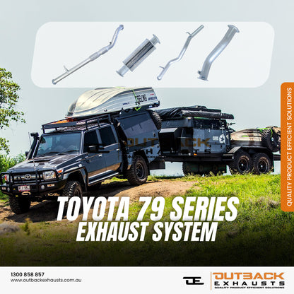 3" DPF Back Exhaust System - Toyota Landcruiser 79 Series VDJ79 Single /' Double Cab 4.5L V8 (10/2016-On) | Outback Exhausts