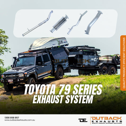 3" DPF Back Exhaust System - Toyota Landcruiser 79 Series VDJ79 Single /' Double Cab 4.5L V8 (10/2016-On) | Outback Exhausts
