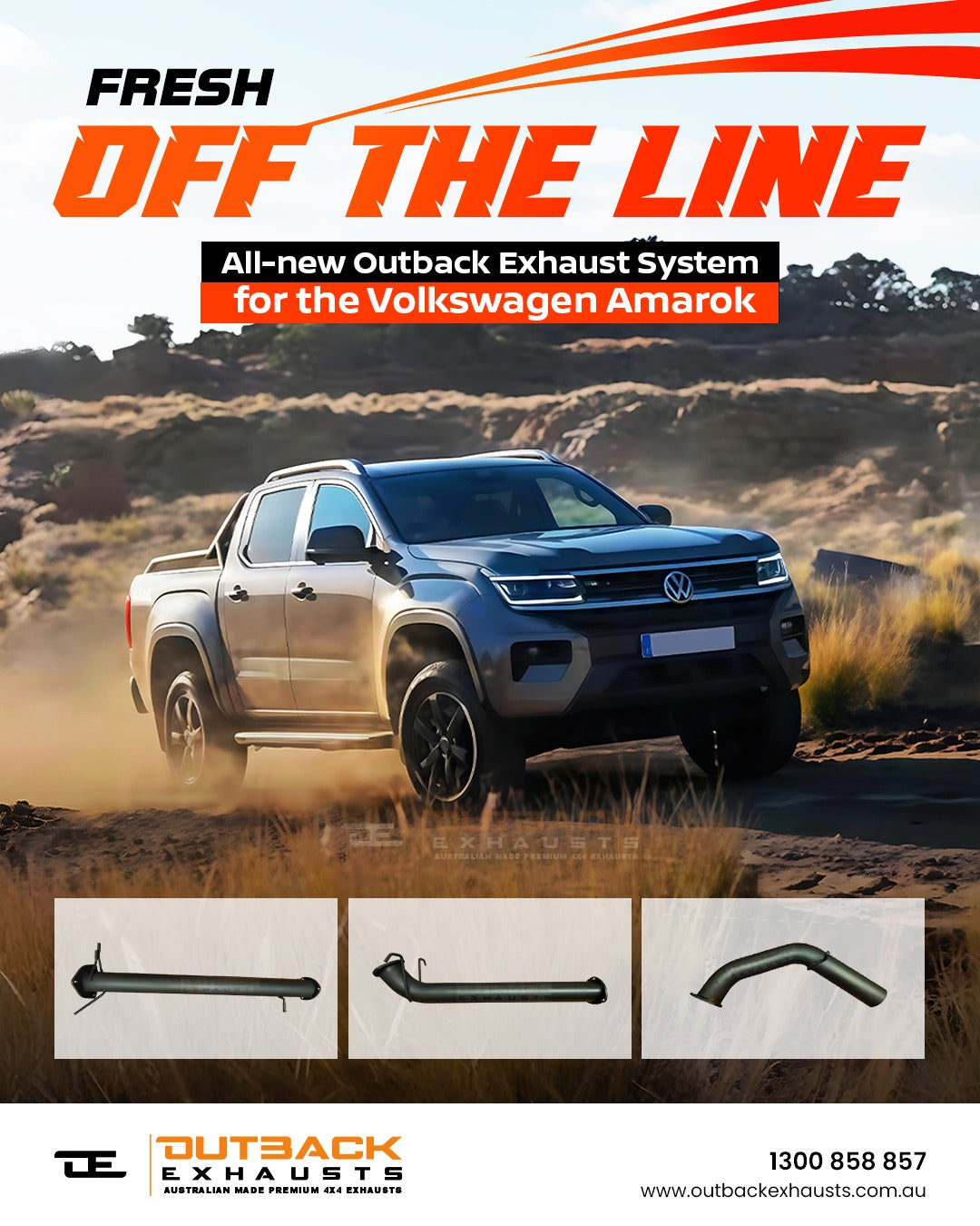 Volkswagen Amarok TDI600 3.0L V6 3.5" DPF Back Exhaust System 2023+