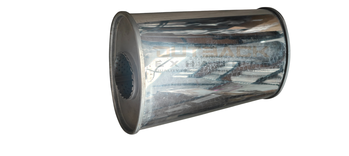 Universal 3" Stainless Steel Muffler - 8"x5"x14" Oval Megaflow - Centre/Centre or Centre/Offset | Outback Exhausts