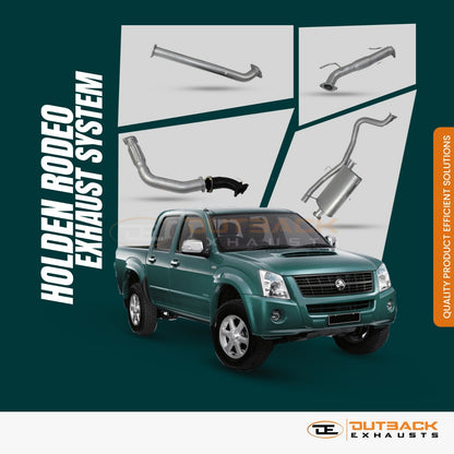 3" Turbo Back Exhaust System - Holden Rodeo RA 3.0L 4JH1-TC Turbo Diesel Tray Back (2003-2007) | Outback Exhausts