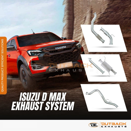 Outback Exhausts - 3" Isuzu DMAX 3.0L 4JJ1 Turbo Back towing Exhaust System (2007-2010)