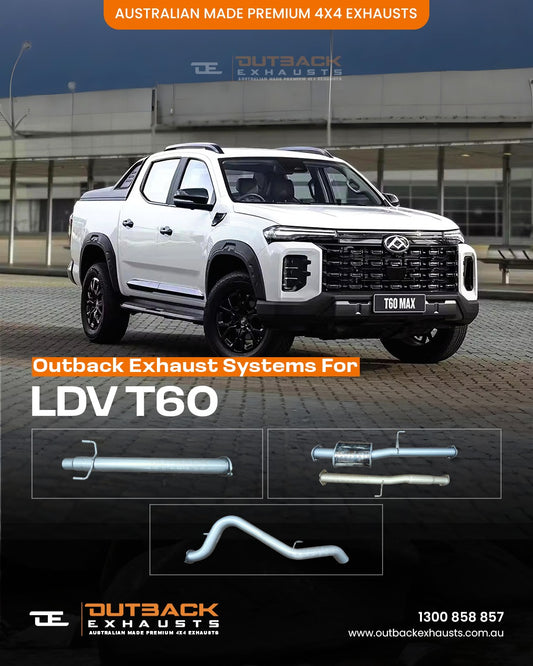 LDV T60 3" DPF Back Exhaust 2.8L Diesel 2017+ | Outback Exhausts | Stainless Steel