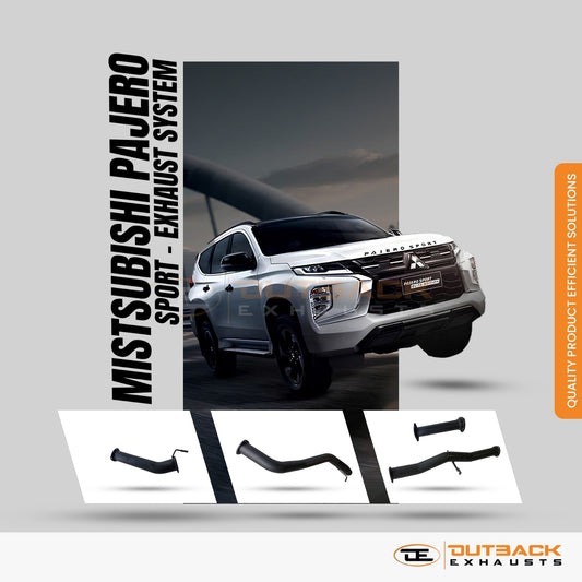 3.5" Stainless Steel DPF Back Exhaust System - Mitsubishi Pajero Sport QE/QF 2.4L (2016-On) | Outback Exhausts