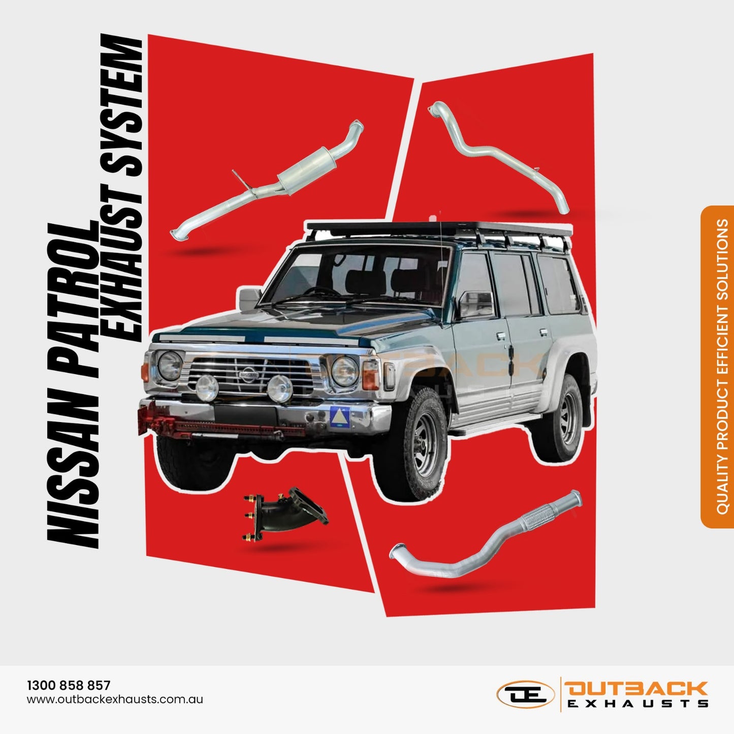 Nissan Patrol GU/Y61 Wagon 4.2L TD42 3" Turbo Back Exhaust 1997-2016