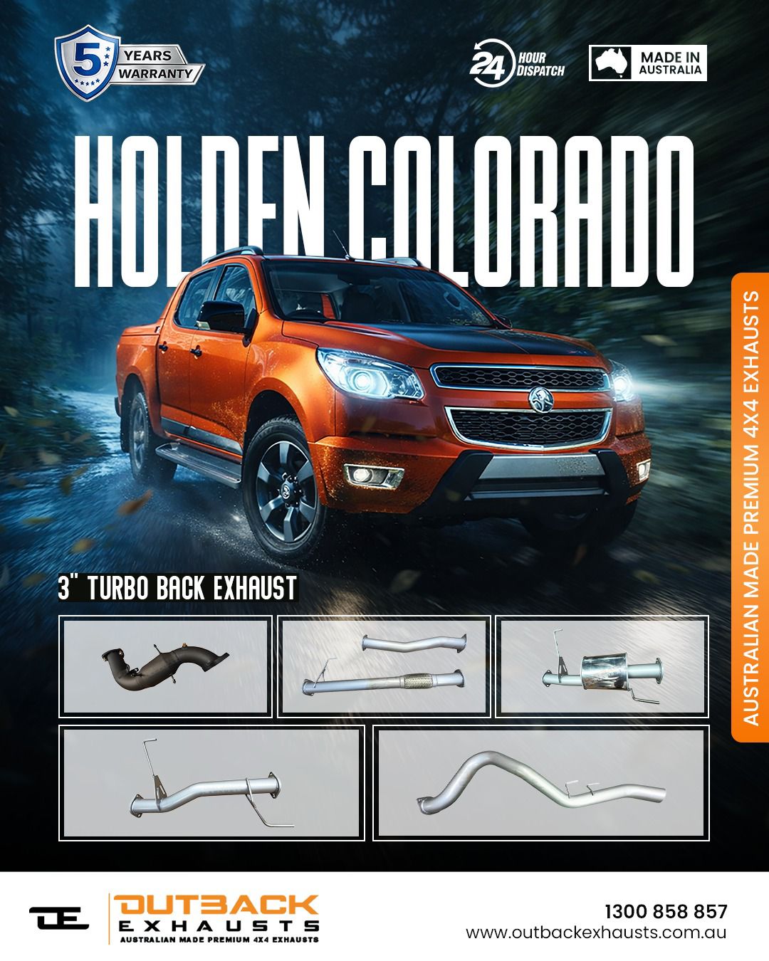 Turbo Back Exhaust - Holden Colorado RG 2.8L Duramax (2012-2016) | Outback Exhausts