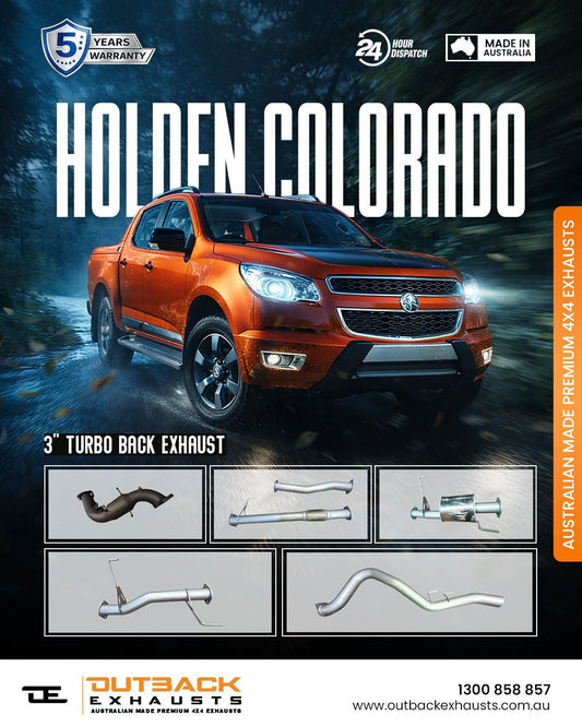 Turbo Back Exhaust - Holden Colorado RG 2.8L Duramax (2012-2016) | Outback Exhausts