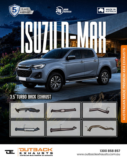 Turbo Back Exhaust - Isuzu DMAX 3.0L 4JJ3 (2020-On) | Outback Exhausts