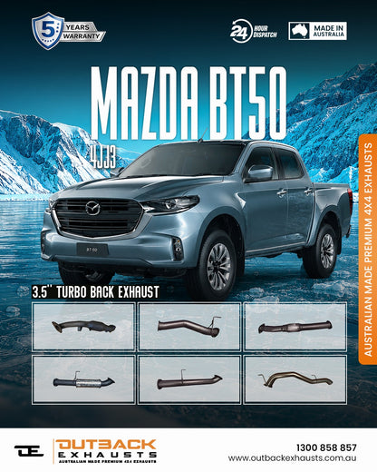 Turbo Back Exhaust - Mazda BT50 3.0L 4JJ3 (2020-On) | Outback Exhausts