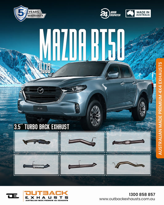 Turbo Back Exhaust - Mazda BT50 3.0L 4JJ3 (2020-On) | Outback Exhausts