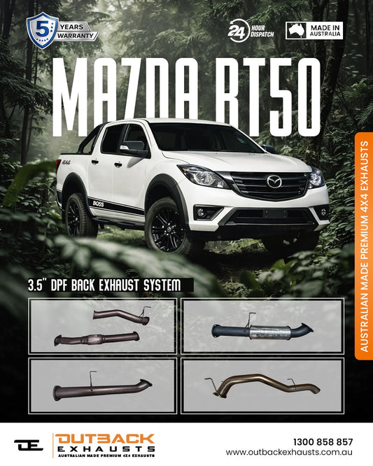 DPF Back Exhaust - Mazda BT50 3.0L 4JJ3 (2020-On) | Outback Exhausts