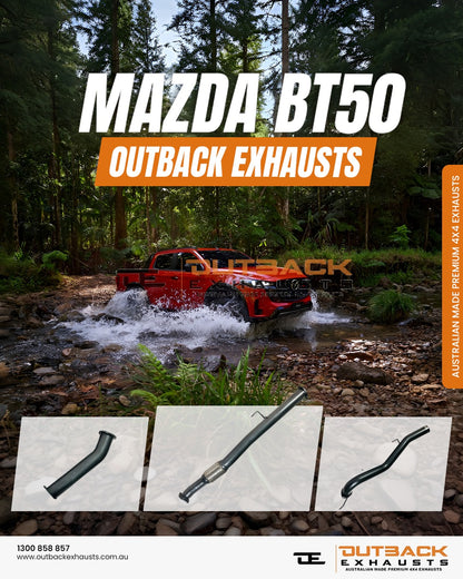 3.5" DPF Back Exhaust System - Mazda BT50 3.0L 4JJ3 (2020-On) | Outback Exhausts