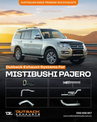 3" Turbo Back Exhaust System - Mitsubishi Pajero NX/NW 3.2L 4M41 Diesel (2011-2016) | Outback Exhausts