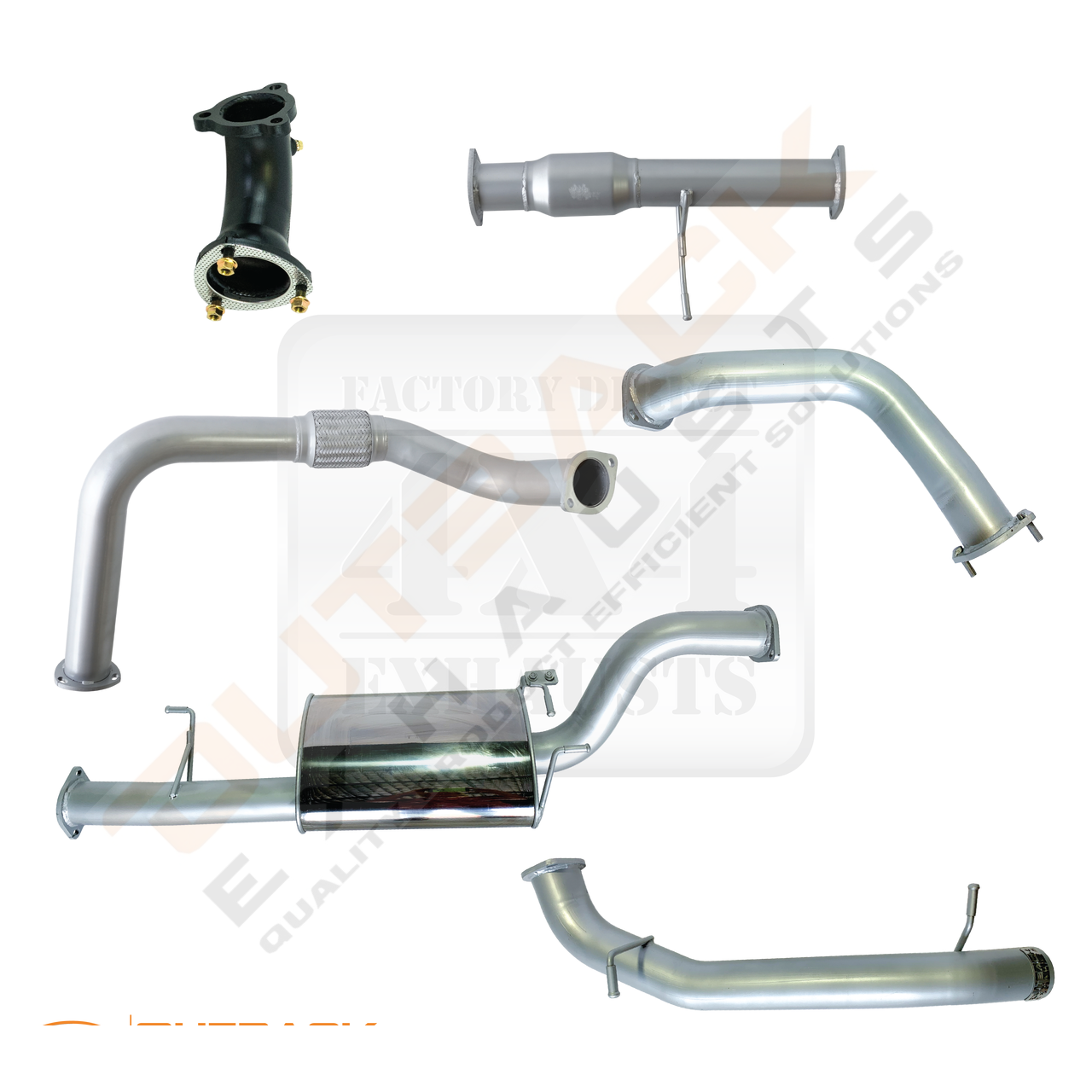 3'' OUTBACK EXHAUST SYSTEM to suit MITSUBISHI PAJERO NX / NW WAGON 3.2L 4M41 2011 - 09/2016 (TURBO BACK)