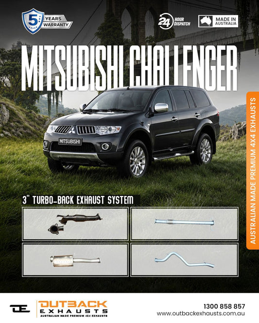Turbo Back Exhaust - Mitsubishi Challenger PB/KH 2.5L 4D56 Diesel (2009-2016) | Outback Exhausts