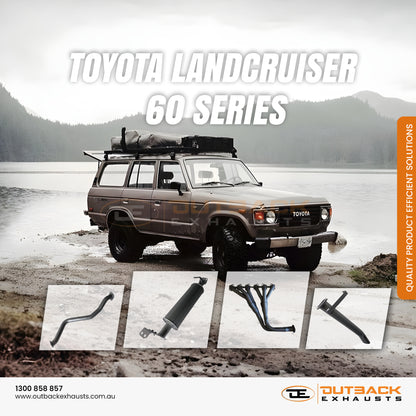 2.5" Exhaust System with Extractor - Toyota Landcruiser 60 Series Wagon 4.0L 2H (1980-1990) | Outback Exhausts