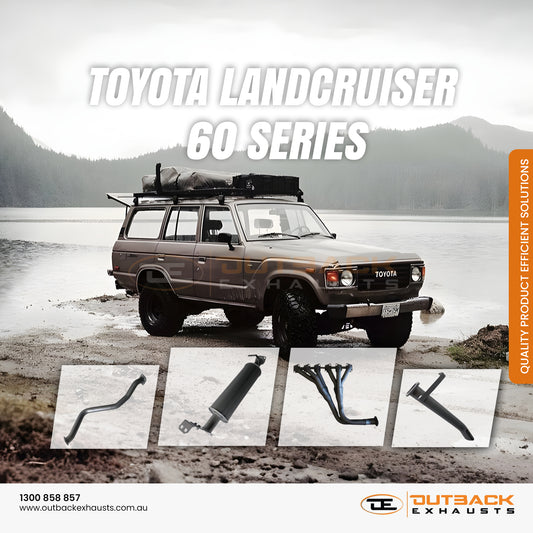 2.5" Exhaust System with Extractor - Toyota Landcruiser 60 Series Wagon 4.0L 2H (1980-1990) | Outback Exhausts