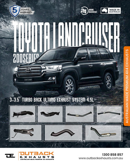 Turbo Back Exhaust - Toyota Landcruiser 200 Series VDJ200  4.5L V8 (2007-2015) | Outback Exhausts