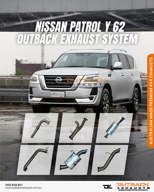 Nissan Patrol Y62 5.6L VK56VD 3" Cat Back Exhaust System 2012+