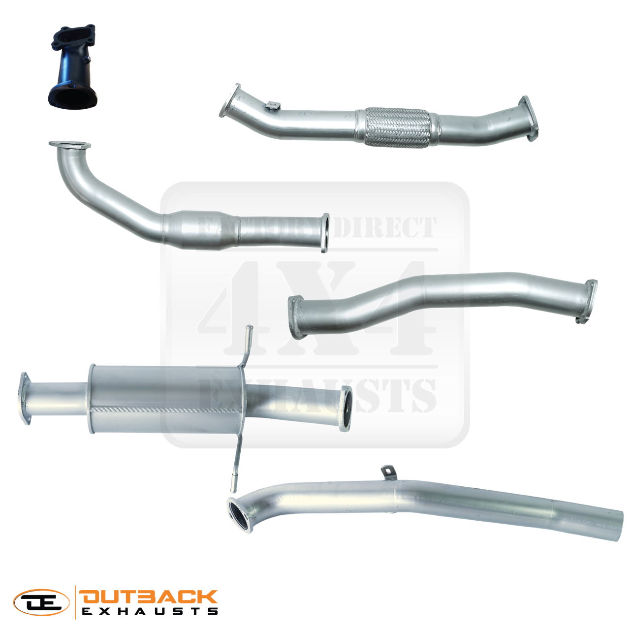 3” Outback Exhaust system to suit NISSAN NAVARA D22 DUAL CAB UTE , 2008 Onwards (TURBO BACK)