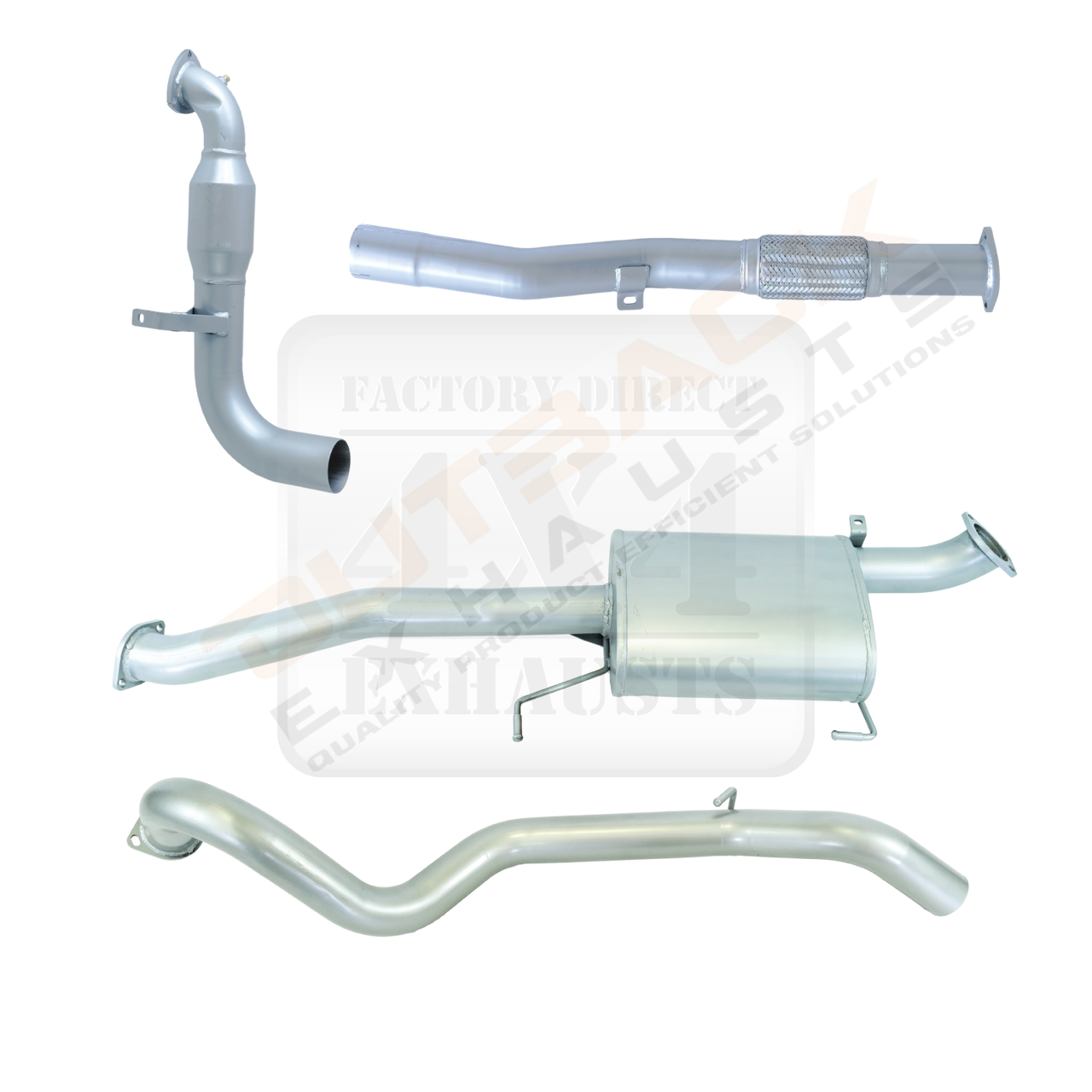 3'' OUTBACK EXHAUST SYSTEM to suit NISSAN PATROL UTE GU / Y61 LEAF SPRING REAR 3.0L ZD30 2008 - 2016 (TURBO BACK)