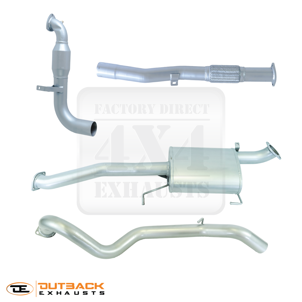 3” Outback Exhaust system to suit NISSAN PATROL Y61, ZD30  with Leaf rears suspension(CAT BACK)