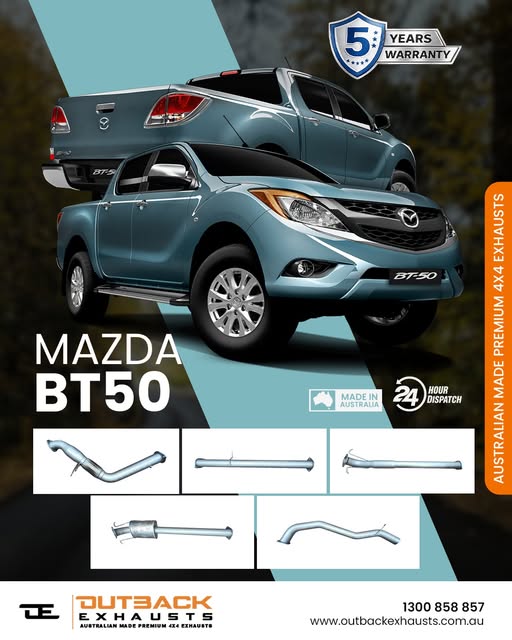Mazda BT50 3.2L P5AT 3" Turbo Back Exhaust System 2011-2016