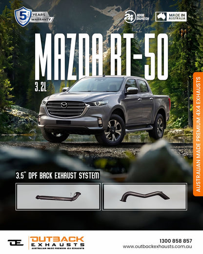 DPF Back Exhaust- Mazda BT50 3.2L P5AT (2016-2022)- Outback Exhausts
