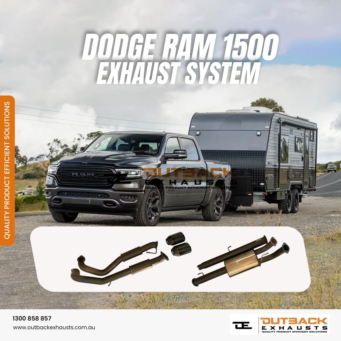 4'' to 3” Dual Outback Exhaust system to suit RAM 1500 DT (CAT BACK)
