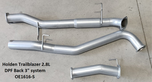 3” Outback Exhaust system to suit HOLDEN TRAILBLAZER 2.8 Ltr. WAGON (DPF BACK)