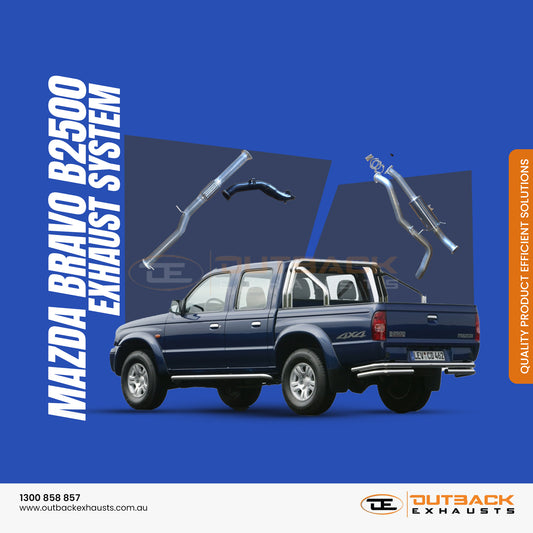 Mazda Bravo B2500 2.5L WL-T 3" Turbo Back Exhaust System 1998-2006