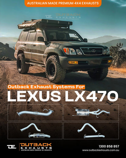 Lexus LX470 UZJ100 4.7L V8 Petrol Exhaust System - Cat Back 3" Stainless Steel (1998-2007) | Outback Exhausts