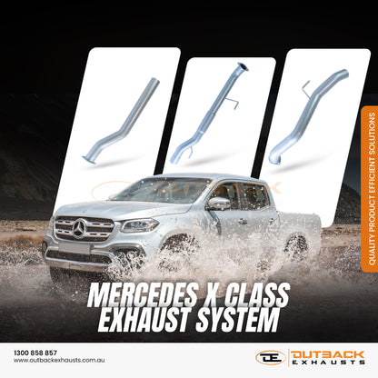 Mercedes X Class X250D Exhaust System 3.5" DPF Back | Outback Exhausts
