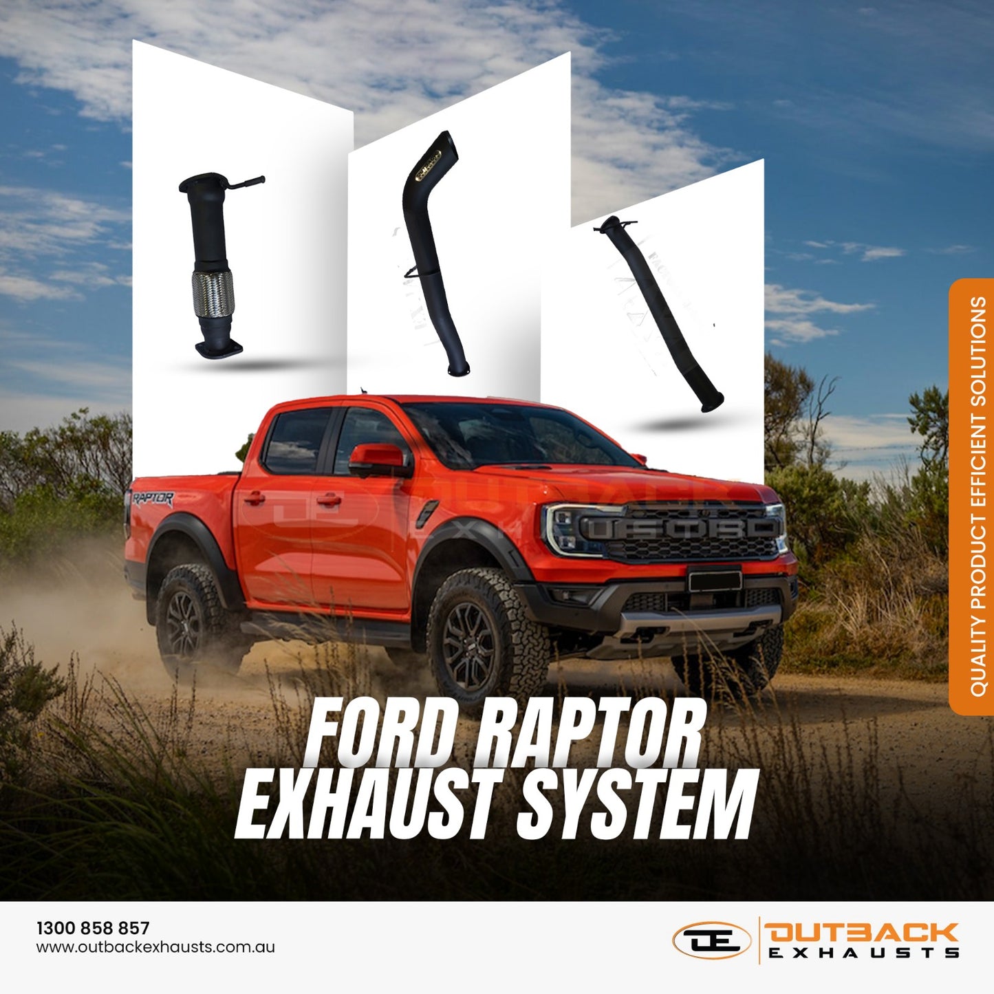 Ford Ranger Raptor 2.0L YN2S 3.5" DPF Back Exhaust System 2018+