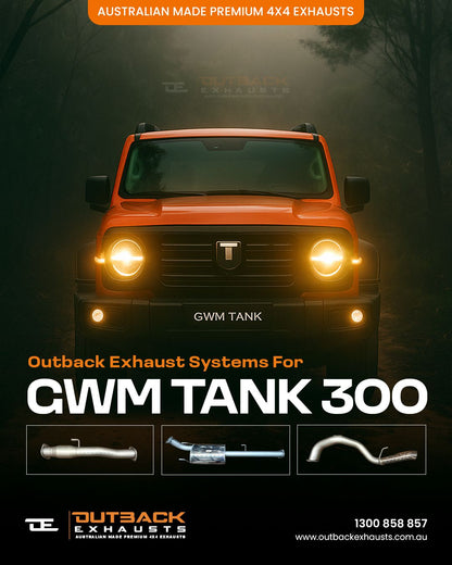 3" Cat Back Exhaust System - GWM Tank 300 2.0L Turbo Petrol (2023-On) | Outback Exhausts